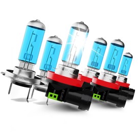 SPBRTBUB headlight bulbs Compatible With B M W 328i 2007 2008 2009 2010 2011 2012 2013 2014 2015 2016, Halogen H7 High Beam H7 Low Beam H11 Fog Light, 100W 6000K Bright White, Plug N Play, 6-Pack