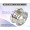 Elifecenter 3" to 4" Exhaust Flange Adapter,Turbo Exhaust V-band Adaptor