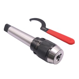 BestParts 1/32" - 1/2"(1mm - 13mm) Keyless Drill Chuck MT4-APU13 with Morse Taper MT4 Integral Shank and 1pc APU13 Spanner Wrench for Lathe Milling Drilling Machine