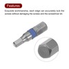 sourcing map Pack of 8 H4 Hexagonal Screwdriver Bit 4