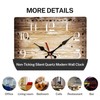 ArtSocket Wooden Wall Clock Silent Non-Ticking, Brown Grain Cracked Ancient