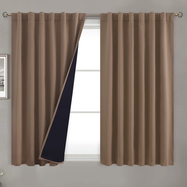 BGment 100% Room Darkening Thermal Insulated Blackout Curtains 54 Inches
