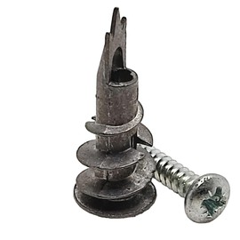 LLB Self Drilling Heavy Duty Metal Plasterboard Wall Fixings With Screws, Strong Reliable Grip, Wall Plugs Anchor Easy Installation Kit Zinc Plated pack of 10