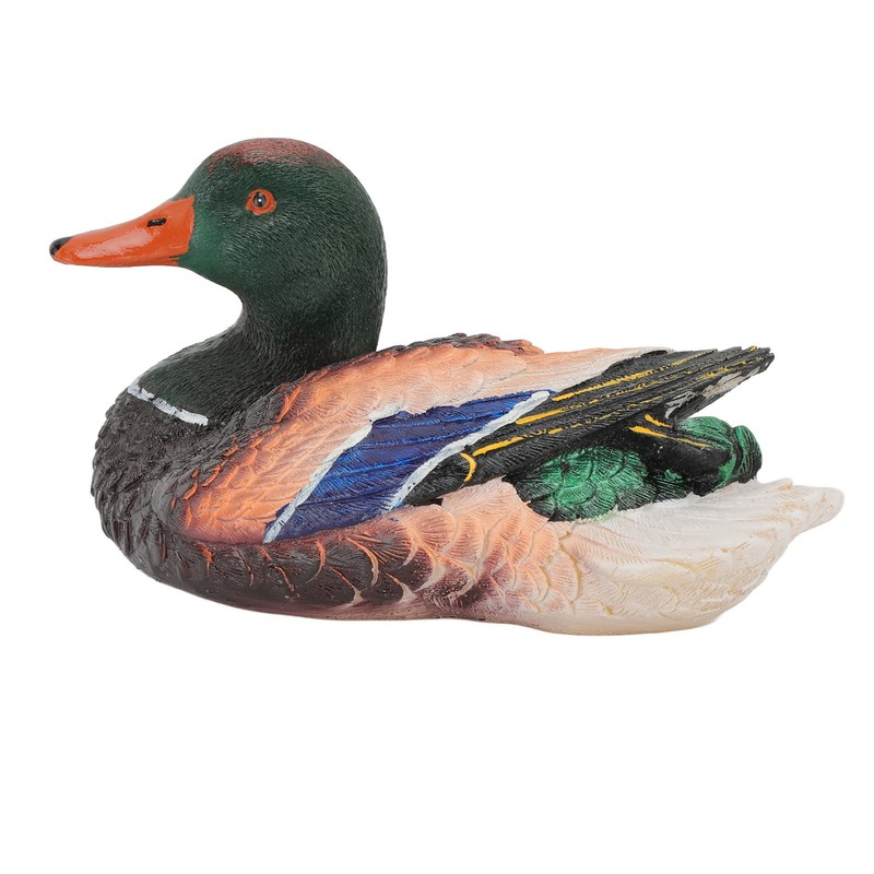 Simulation Water Floating Duck Sculpture Ornament Synthetic Resin Artware Fountain