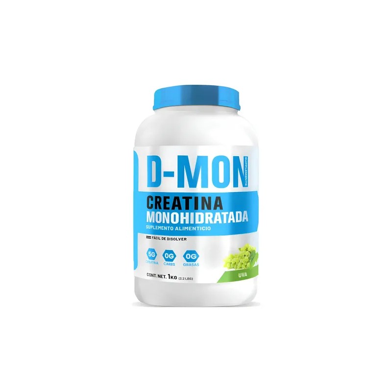 Creatina Monohidratada Sabores 1kg D-mon Alta Pureza Sabor Uva