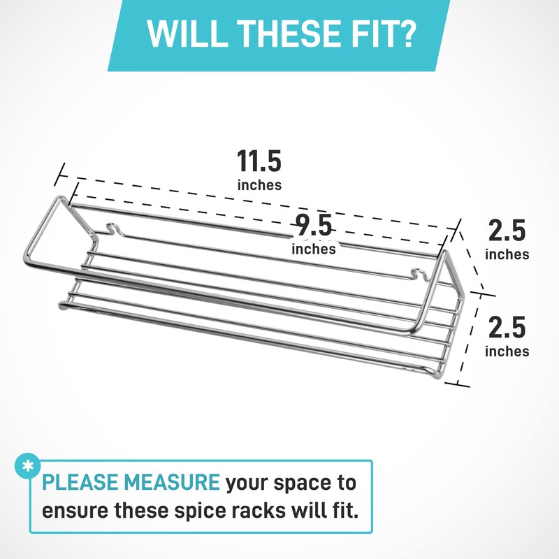 Ultimate Hostess Spice Rack Wall Mounted 4 Tier – Space-Saving