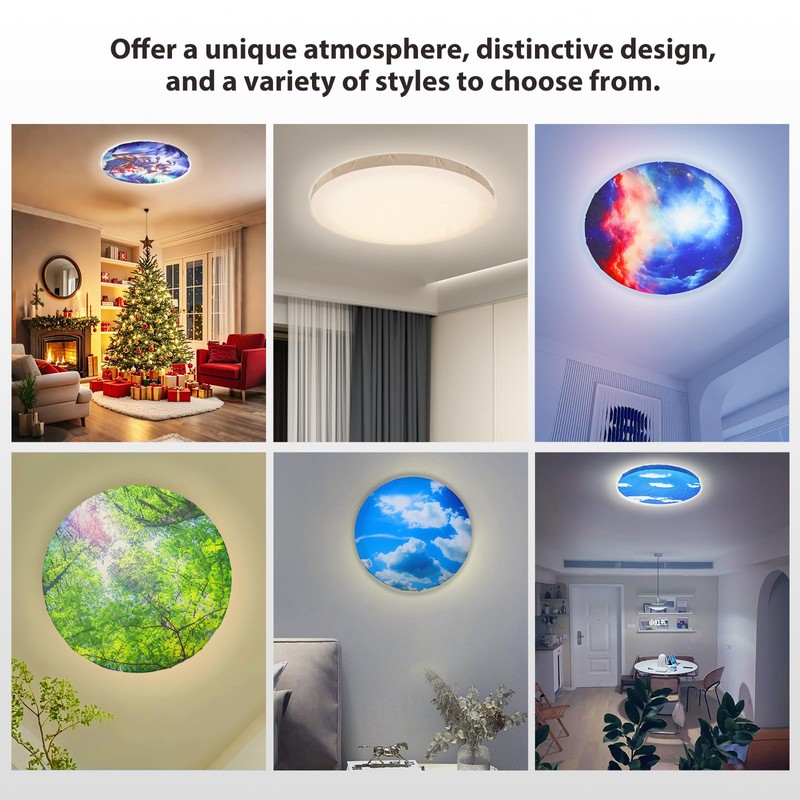 CASAZEN 12" Ceiling Light Cover, 1 Pcs Flush Mount Light