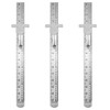 3 Pack Machinist Ruler 6 Inch Pocket Ruler Stainless Steel