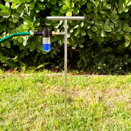 Varomorus Stainless Steel Deep Root Feeder for Tree Watering Spike Tool Irrigation for Outdoor Plants System Wand T-Handle One-Piece with Filter