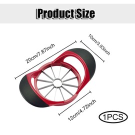 Apple Slicer, Apple Corer, Fruit Cutter with Anti-Slip Handle, Stainless Steel Apple Divider, Corer Divider Machine with 8 Stainless Steel Blade, Core Remover Tool for Fruits