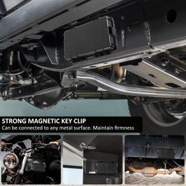Abizarch Magnetic Key Box Under Car Vehicles, Hide A Key Magnetic Under Car Key Holder Spare Key Hider, Waterproof Hidden Key Holder Case for Outdoor Travel, Magnet Key Box Under Car