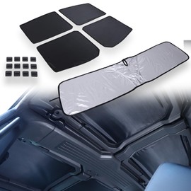 Aotumcer Sunshade Roof and Front Windshield Sunshade Compatible with 2022 2023 2024 2025 2026+ Hummer EV Accessories Model SUV/Pickup Truck Foldable Car Sun Shade Blocks Sun Rays