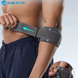 Adjustable Tennis & Golf Elbow Support Brace for Sports Training – Compression Elbow Strap with Gel Pad for Basketball, Fitness & Daily Support
