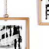 Melannco Hanging Metal Chain Retangular Floating Frames, Gold Finish, Includes