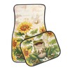 Talayituse Frog Sunflower Butterfly Print Car Carpet Anti-Slip Waterproof Car