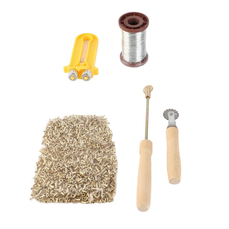 Wire Embedder Beehive Frame Tensioner Kit, Includes Copper Eyelets, Iron