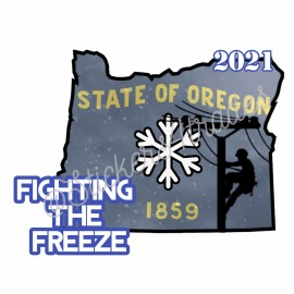 STORM 2021 Oregon Lineman Winter Ice Storm Vinyl Hard Hat Sticker