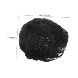 FRCOLOR Natural Looking Toupee for Men Clip Hair Extension for Daily Use Realistic Comfortable Hairpiece for Parties Events Easy Application Durable Design