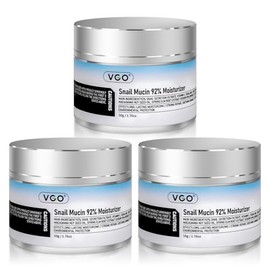 VGO 3 Pack 92% Snail Mucin Moisturizer, Anti Aging, Skin Repair & Hydrating Face Cream with Ceramide & Vitamin E