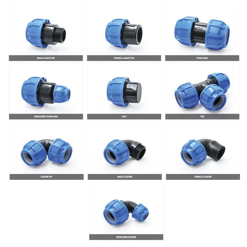 Screw Hose Connection Polypropylene (PP) Fitting Transition Male Thread 32