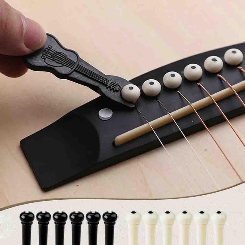 LIANHATA Bridge Pins for Acoustic Guitar End Pins 25 Pieces