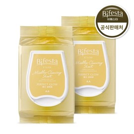 Bifesta Micellar Cleansing Sheet Perfect Glow 46 sheets 2pcs / 비페스타 미셀라 클렌징 시트 퍼펙트 글로우 46매 2개