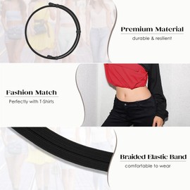 Waist Wow 2Pcs Tuck Band Tool for Women Elastic Tuck Band for Tucking Shirts Sweaters Adjustable Belt Crop Band for Tops