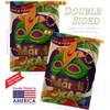 Mardi Gras Mask Garden House Flags Kit Springtime Carnival Festival