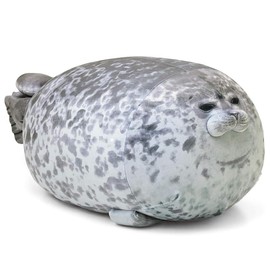 BZQCPLX Seal Plush, 30cm Plush Obese Seal, Seal Plush Stuffed Animal, Grey Seal Soft Plush, Fat Seal Plush Toy, Cute Seal Plush, Seal Pillow for Children Adults Gift