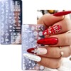 5pcs Christmas Nail Stamping Plates, Snowflake Santa Claus Christmas Tree