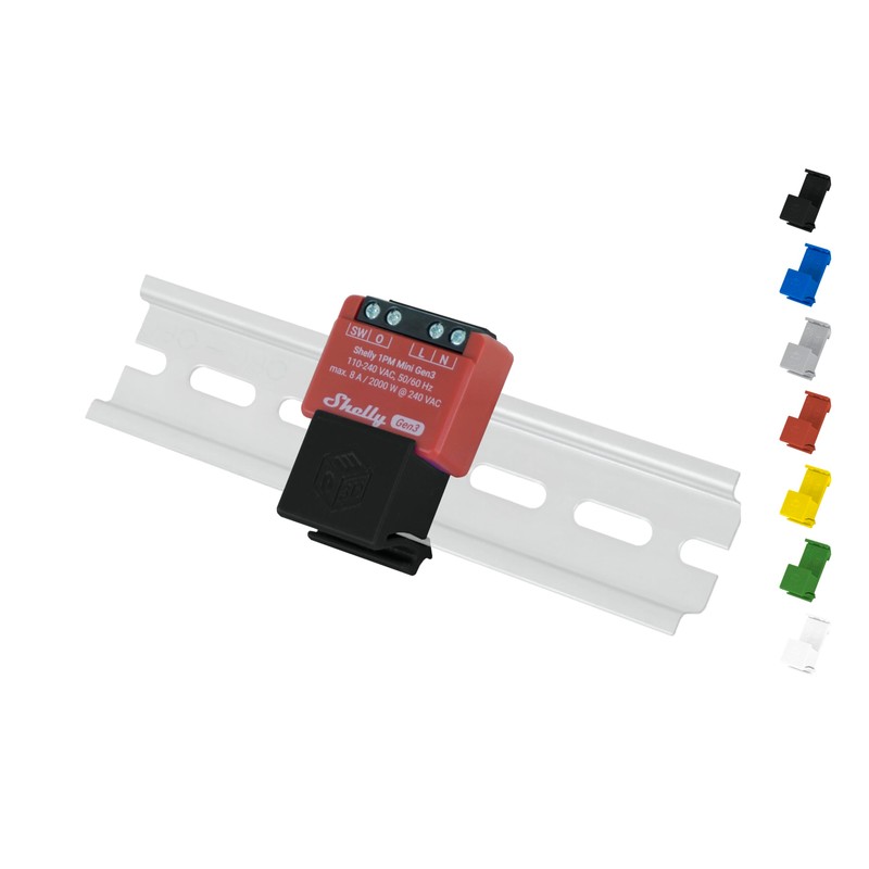 DIN Rail Mount / Adaptor "Flat" for Shelly-Mini DIN Rail
