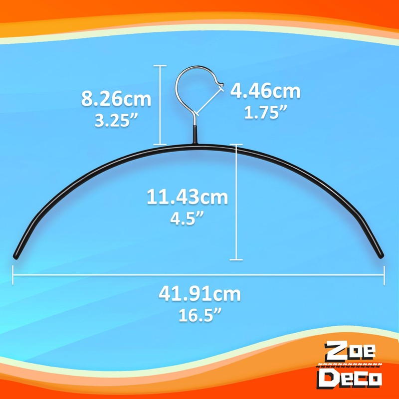 Clothes Hangers - 10 Pack, Black - Solid Premium Steel