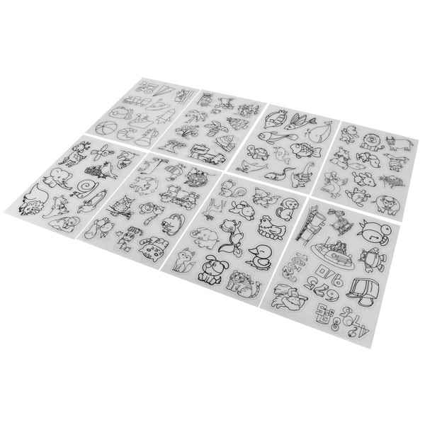 Shrinky Dink Paper,8pcs Heat Shrink Sheets Cute Animal Pattern Shrink