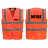 Brook Hi Vis Premium Safety Vest - MEDIA Printed Front