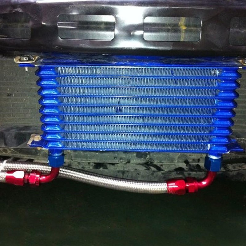 GPLUS Black 10 Row AN10-10AN Engine Transmission Oil Cooler Kit