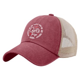 Girl‘s Trip 2025 Hats for Women Funny Baseball Cap Low Profile Washed Ball Caps Quick Dry
