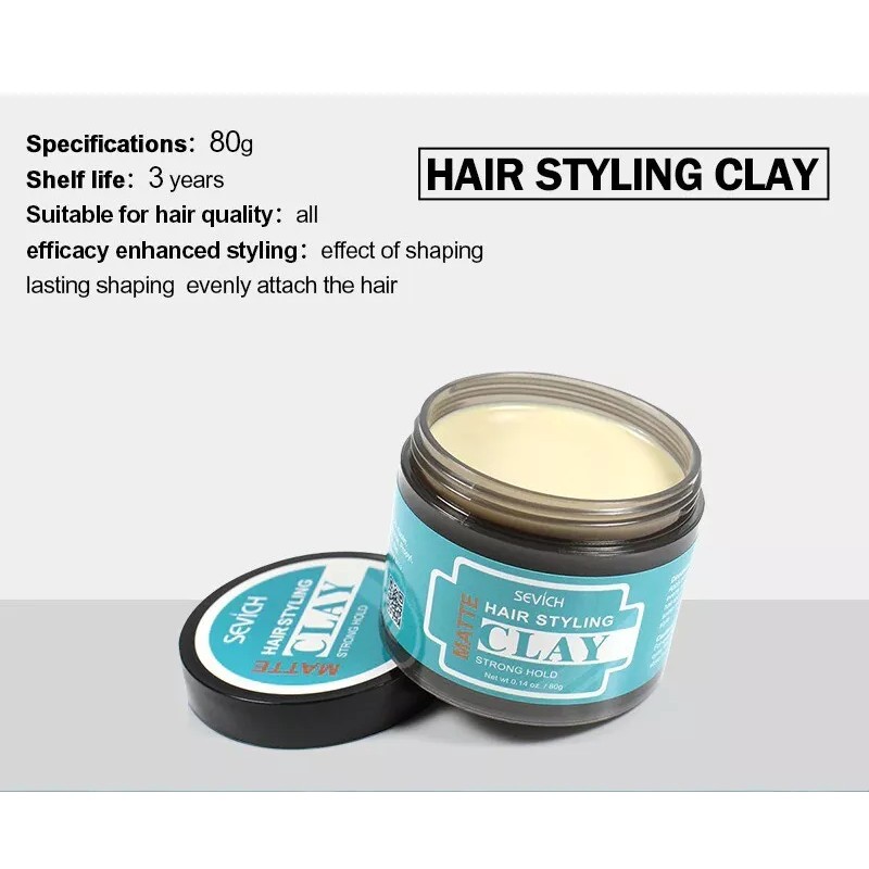 Sevich 80g Hair Styling Matte Hair Clay Strong Hold Moisturizing