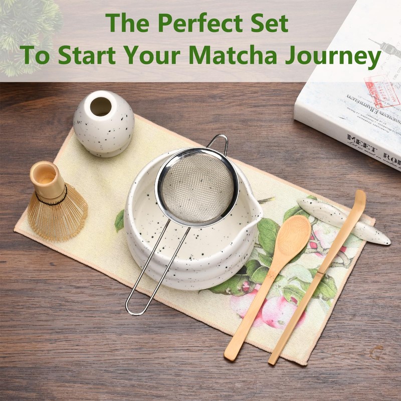 Haghito 8 PCS Matcha Whisk Set - Japanese Tea Ceremony