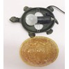 HUIMEIJU Brown glass turtle night light, Animal night light study