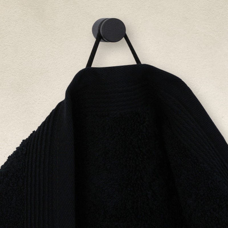 Möve Superwuschel Hand Towel, Black , 50x100 cm