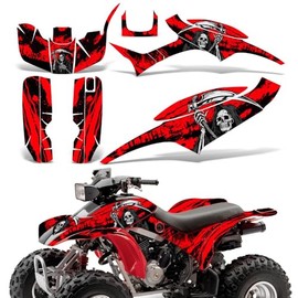 Wolfcore Decals ATV Graphics Kit: Quad Stickers for Honda Sportrax 300EX, TRX300EX (1993-2006), Featuring Reaper Design in Red, Transform Your Ride with Cool ATV Stickers!