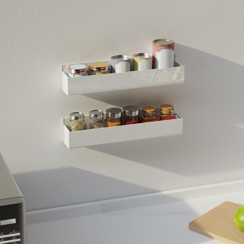 VAEHOLD Adhesive Acrylic Spice Rack with Nano Double Sided Tape