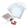 Disposable (100 Pieces) Non-woven Fabric Drawstring Tea Bags for Strong