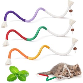 Speedy Panther Catnip Chew Rope Toys for Indoor Cats – 3Pcs Kicker Toys, Interactive Kitten Chew Toys for All Breeds, 70cm