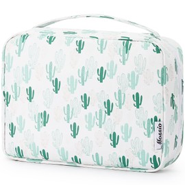 Mossio Hanging Toiletry Bag with Sturdy Hook - Large Portable Cosmetic Makeup Travel Organizer for Men & Women Cactus