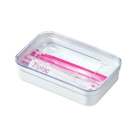 iDesign Recycled Plastic Sandwich Ziplock Bag Holder and Dispenser – 6” L x 9” W x 2.2” H, White/Clear