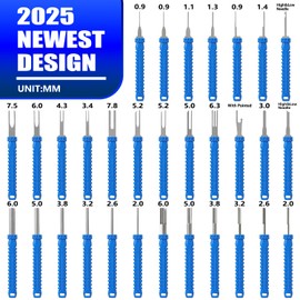XLWJBES Upgrade Terminal Removal Tool Kit – 31Pcs Electrical Pin Extractor Connector Depinning Tool Set for Automotive, Motorcycle, and Electronics Repair, Blue