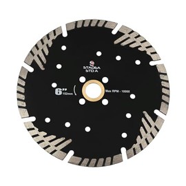 Stadea SBD104K Diamond Saw Blade 6-Inch Continuous Turbo Dry Cutting - Cuts Granite, Quartz, Engineered Stone Fits Grinder, Saw Cutter, 8 MM Segments - Pack of 1