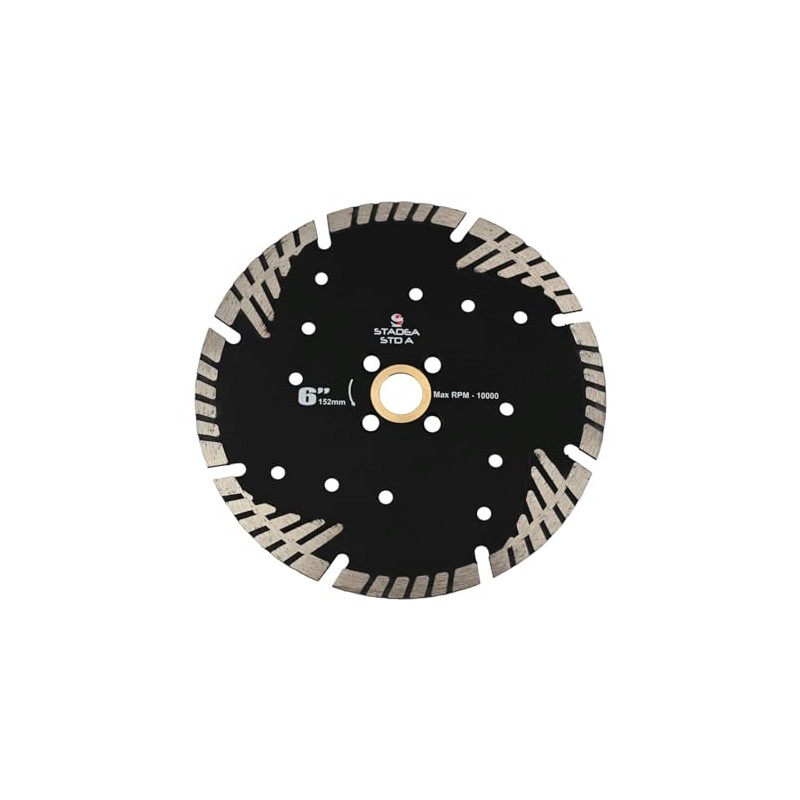 Stadea SBD104K Diamond Saw Blade 6-Inch Continuous Turbo Dry Cutting