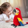 Quahzify Parrot Plush Toy, 30 cm Bird Parrot Stuffed Toy,